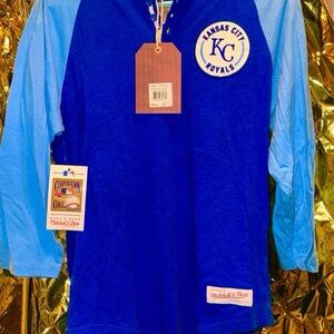 Mitchell & Ness Men’s XS Kansas City Royals Blue Shirt NWT